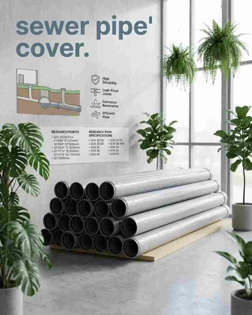 Grey PVC Sewer Pipes
