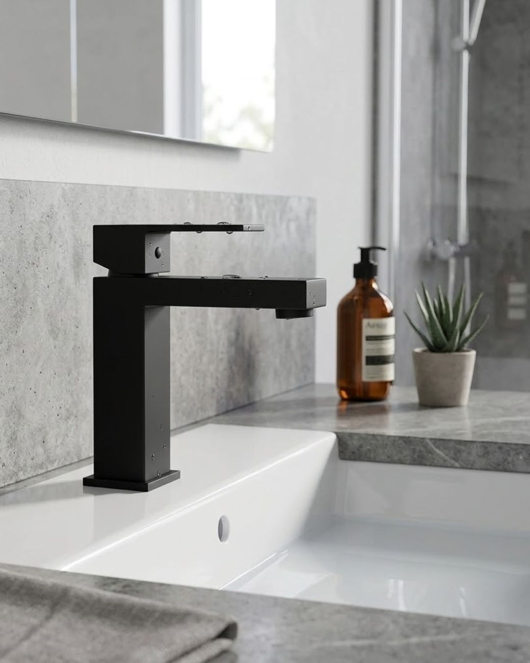 Basin Mixer Tap, Bathroom Sink Square Taps