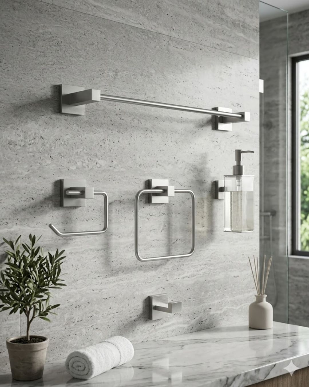 Towel Bar, Stainless, Bathroom Accessories