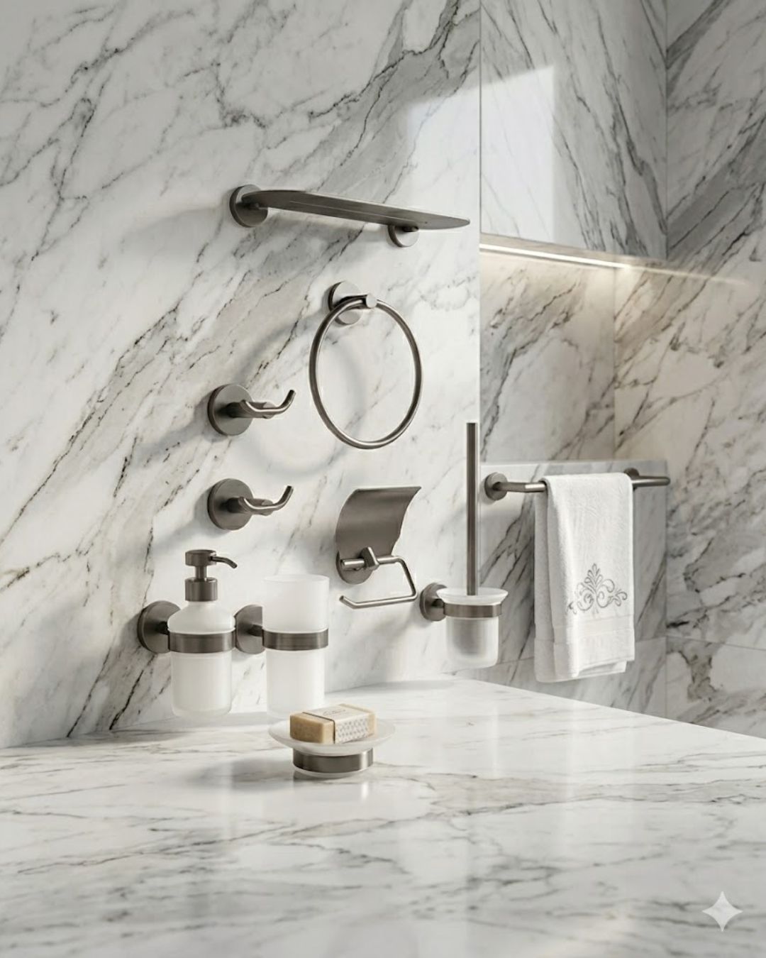 Tredex Titanium Bathroom Accessories Set