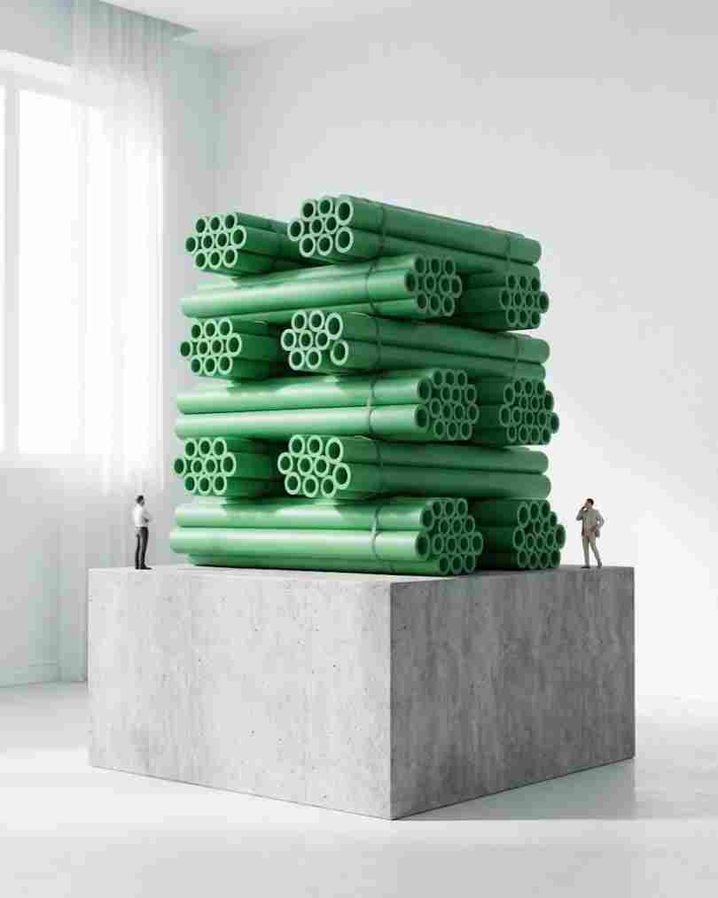 Green PPR Plumbing Pipes