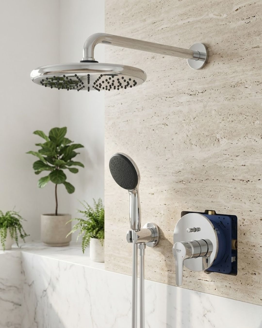 GROHE Start - Concealed Shower System with 1 Lever Mixer and 2-Way Diverter