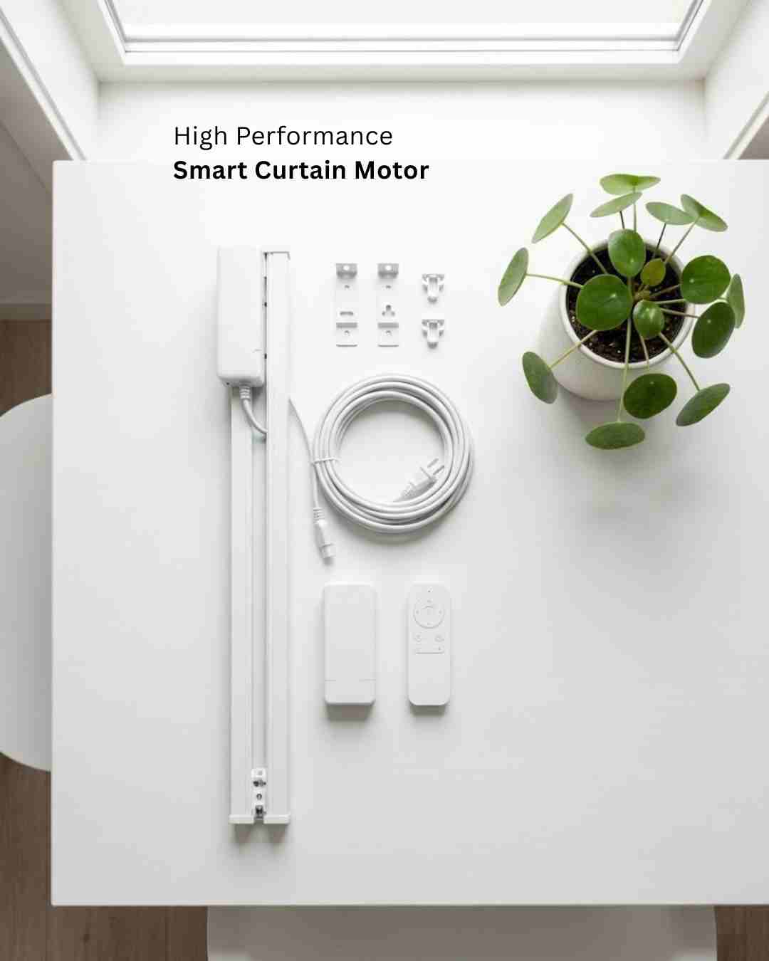 White Smart Curtain Motor Kit