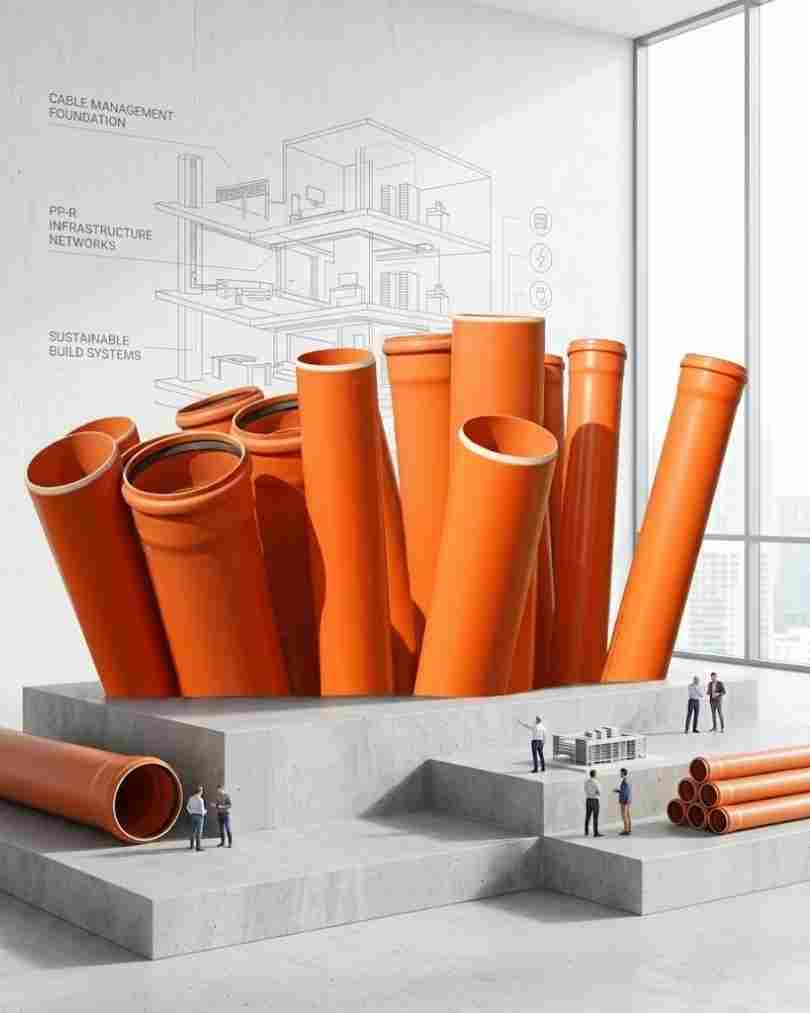 Orange PVC Underground Drainage Pipes