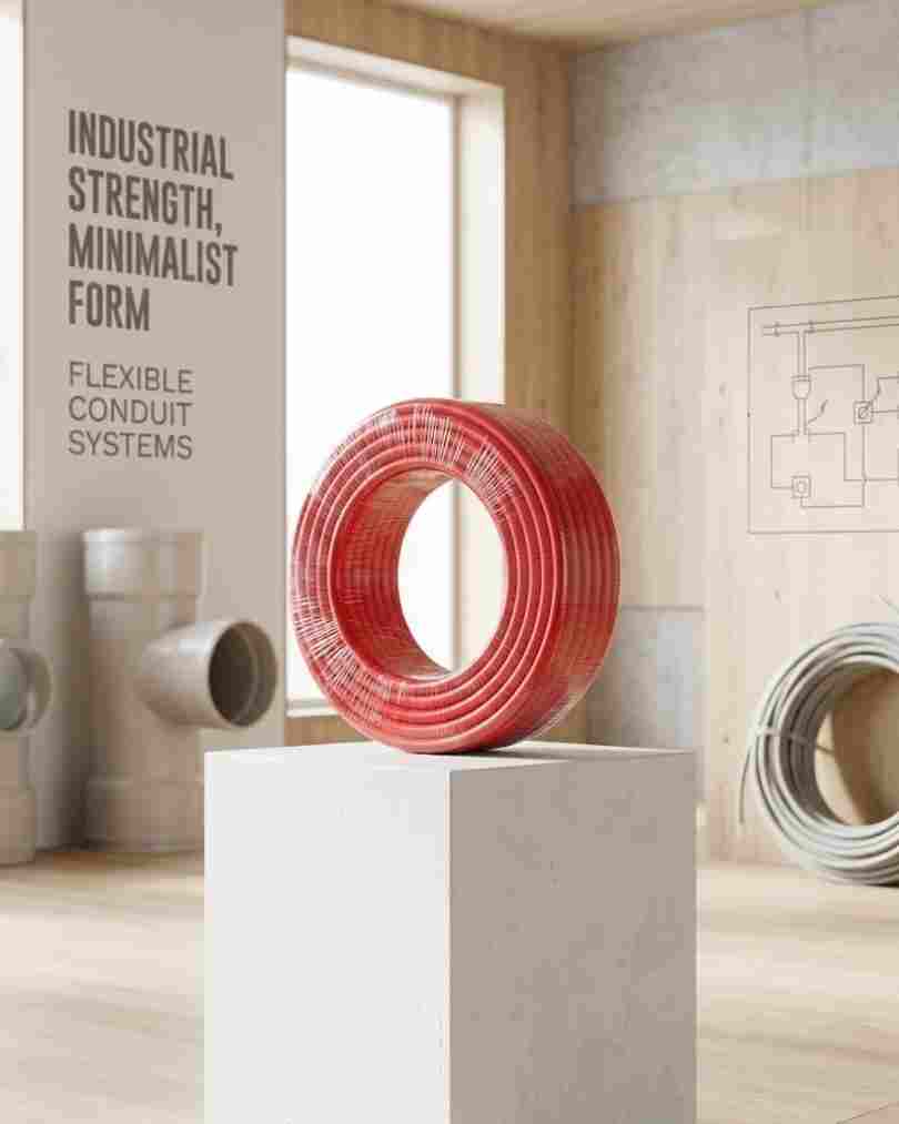 Red Flexible Corrugated Conduit