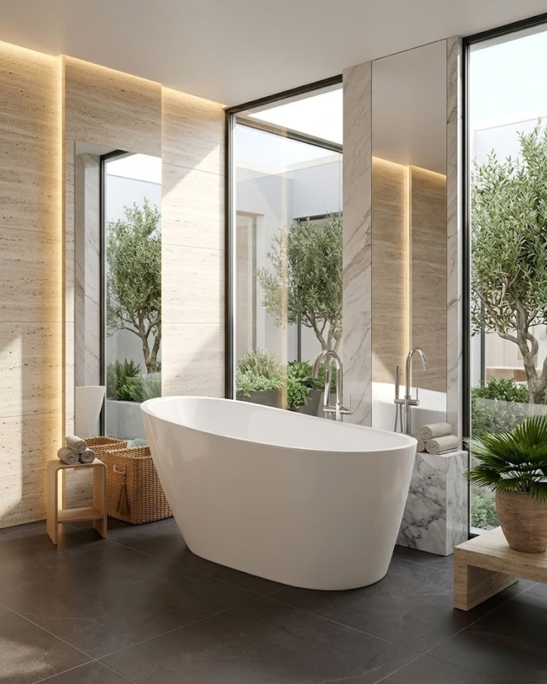 Modern Stand Alone Soaking Tub