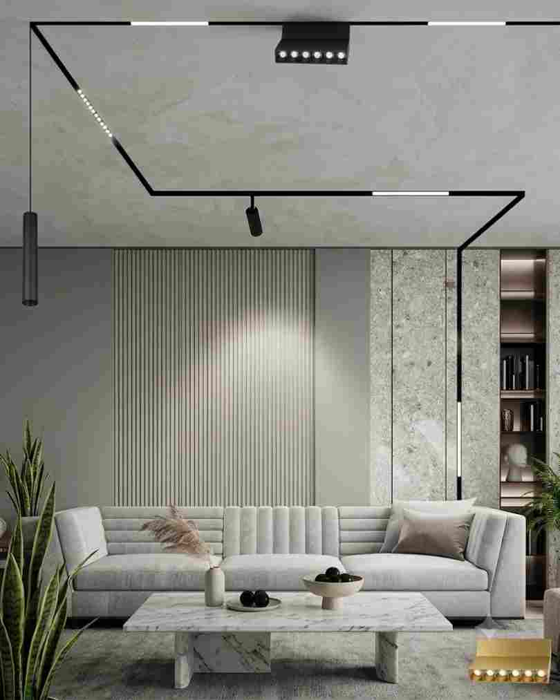Black Magnetic Track Lighting System