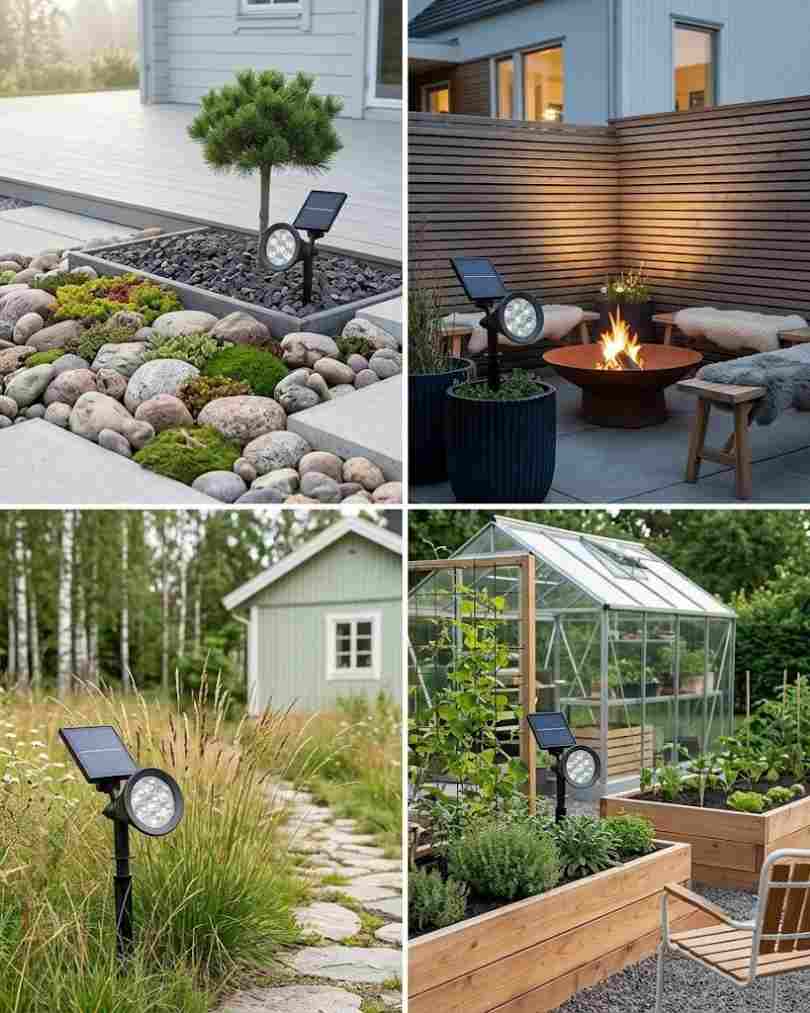 Black Solar Landscape Spotlight