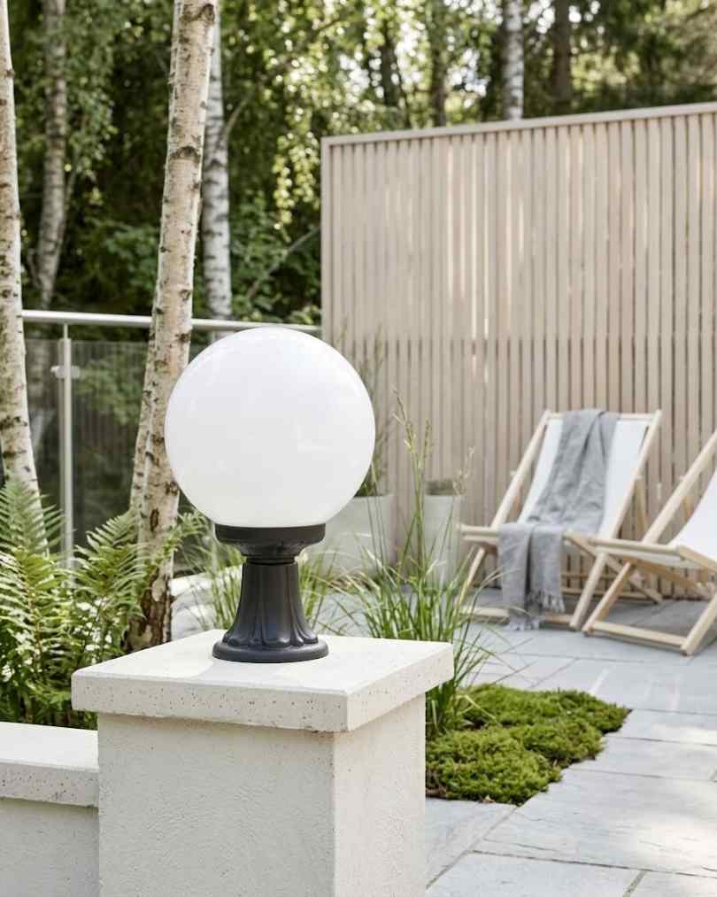 Globe Outdoor Pillar Lamp